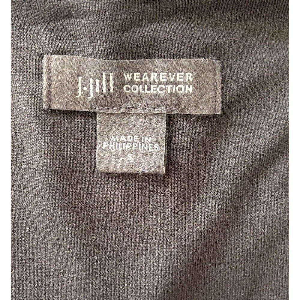 J. Jill Wearever Collection Black Knit A-Line Dress Size Small Pockets Lagenlook - Picture 5 of 8